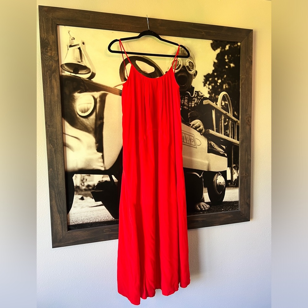 All Saints Amor low back maxi dress in Berry Red NWT size US 4